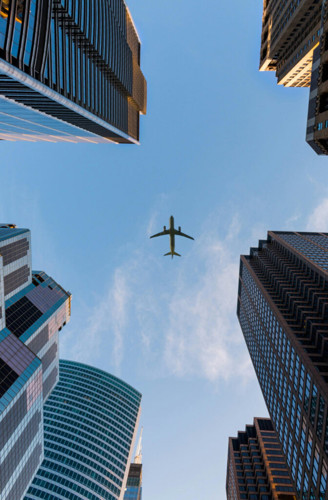 Plane in flight